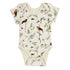 Organic Cotton Short Sleeve Baby Bodysuit, Finch Organic Earthy Clothing